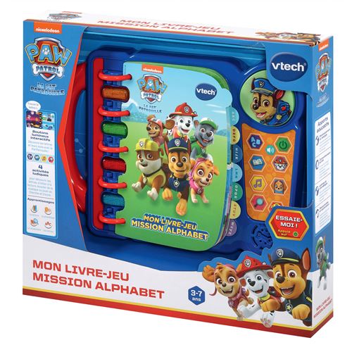 Mon livre-jeu Vtech Paw Patrol Pat’Patrouille Mission Alphabet