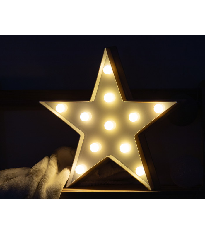 lampe led etoile gris