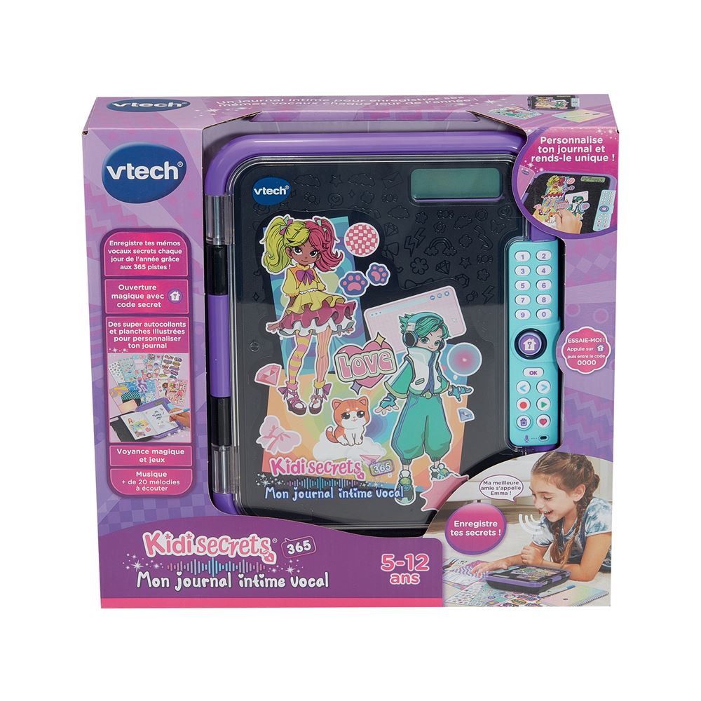 Jeu électronique Vtech Mon journal intime vocal Kidisecrets Noir