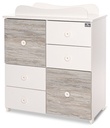 commode à langer blanc/artwood