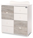 commode à langer blanc/artwood