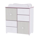 commode à langer rose