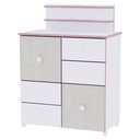 commode à langer rose