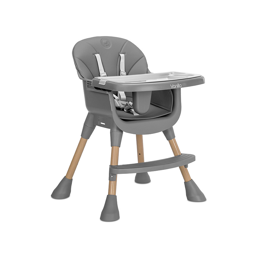 chaise haute VANILLA 3en1 gris