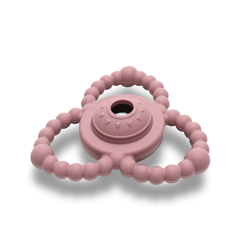 anneau de dentition hochet rose