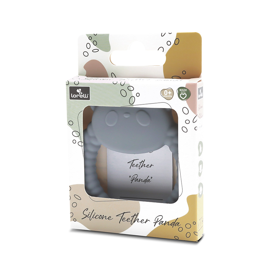 hochet de dention panda gris