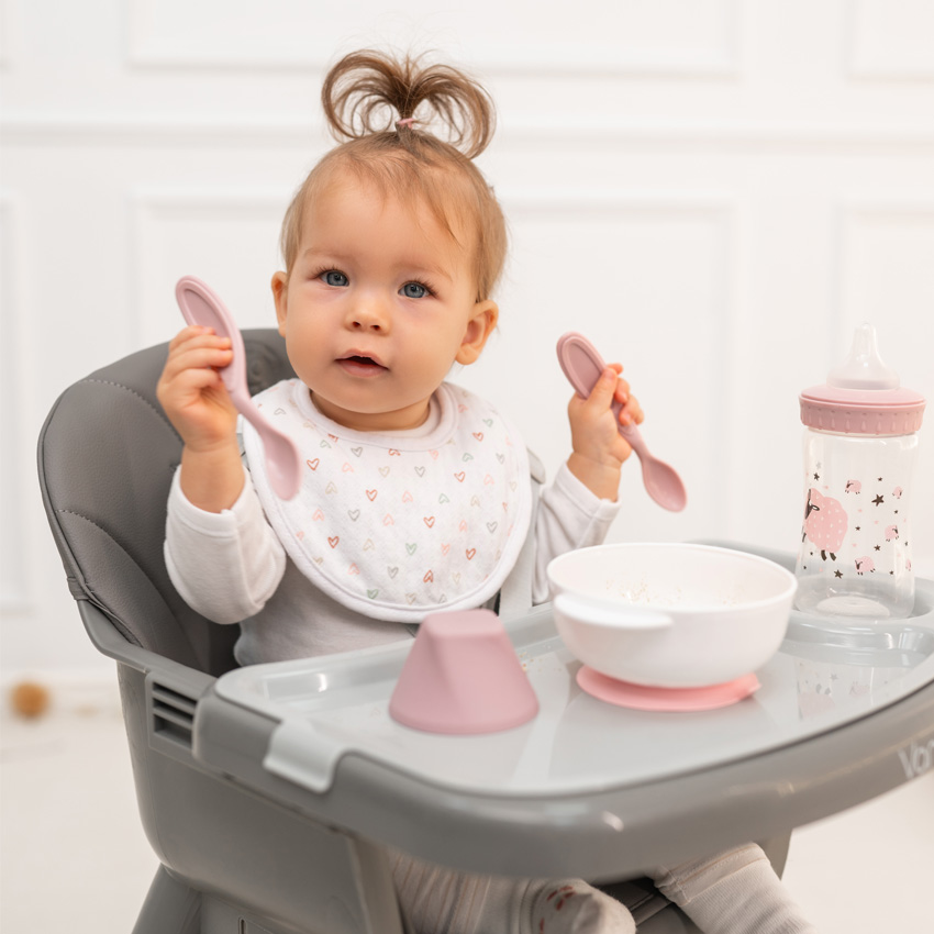 lot de 2 cuillères rose