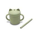 Tasse d'apprentissage en silicone souple (Incassable) vert