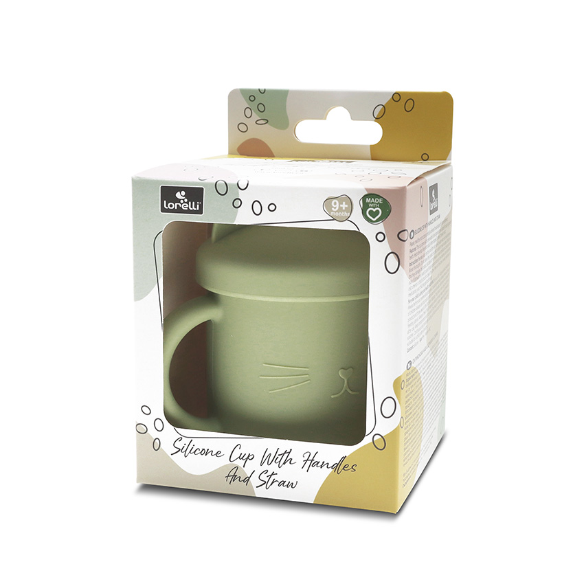 Tasse d'apprentissage en silicone souple (Incassable) vert