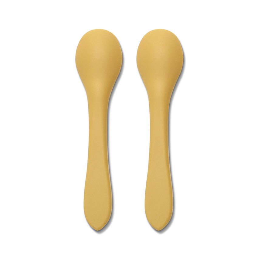 lot de 2 cuillère silicone jaune