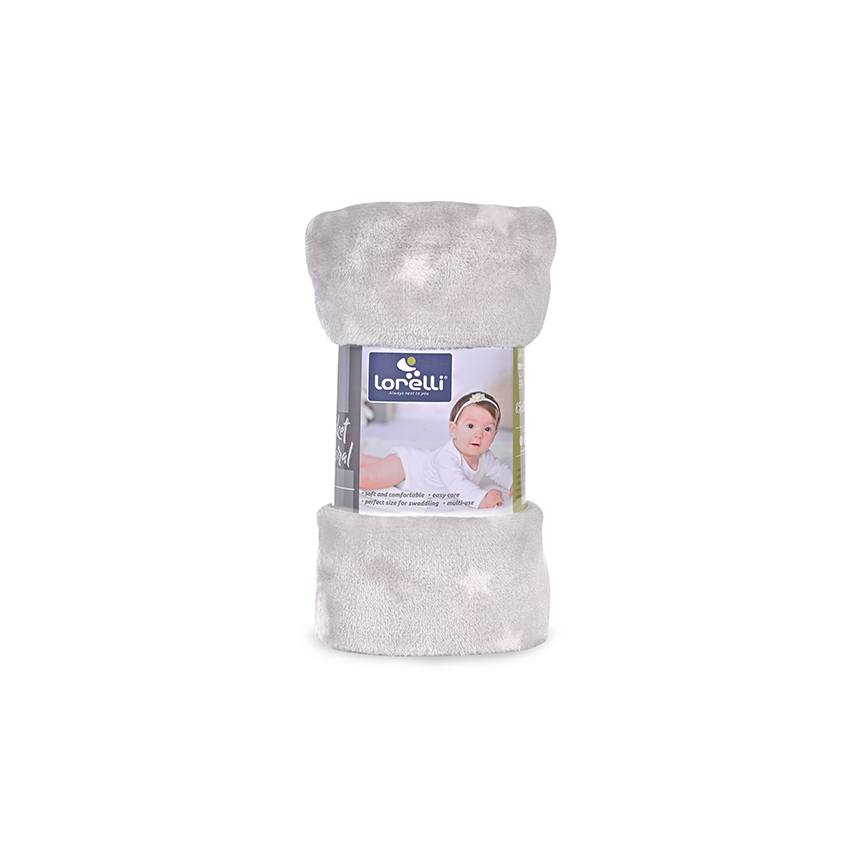 couverture coral 85/100 cm gris