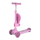 Trottinette Évolutive 2-en-1 avec Siège Pliable rose