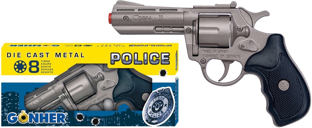 REVOLVER 8 COUPS POLICE METAL