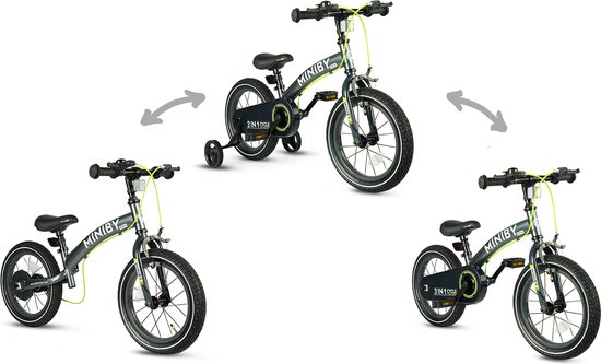velo miniby 14 pouces gris