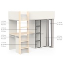 Lit mezzanine camillia gris