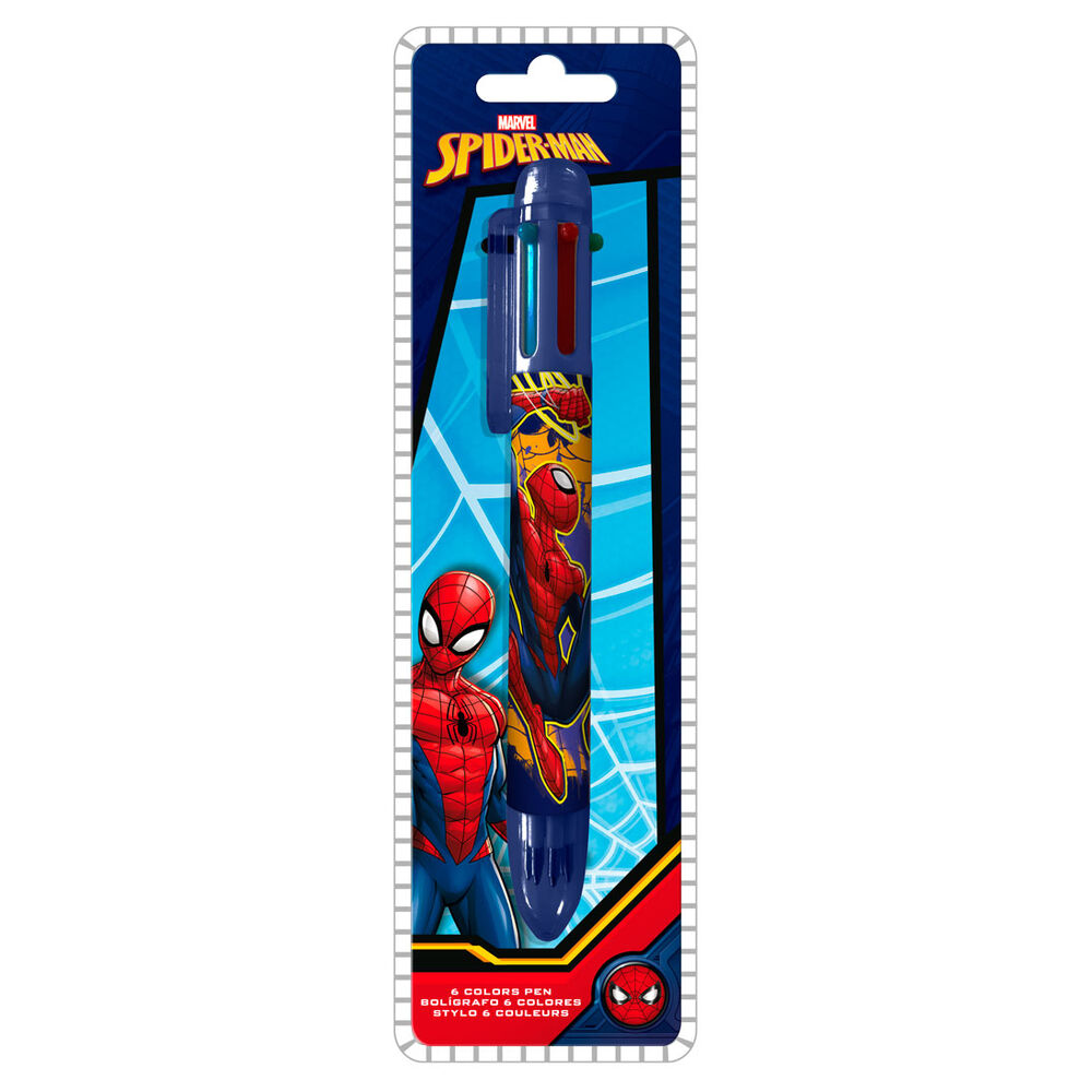 stylo 4 couleurs spiderman