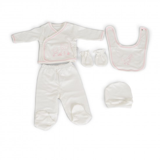 set vetement naissance rose