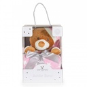 couverture avec ourson rose