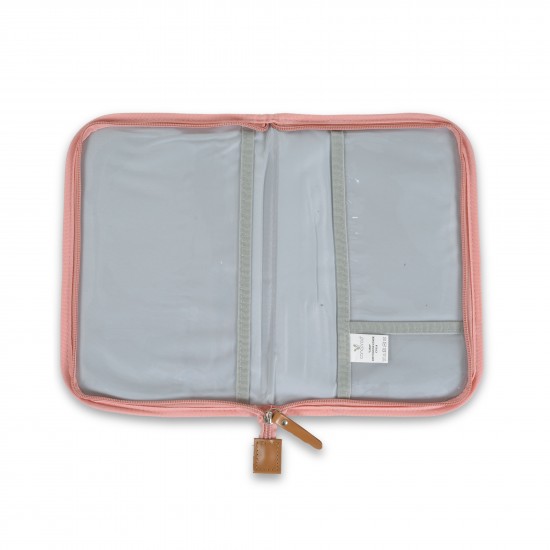 protège carnet santé rose