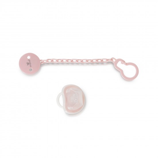 Sucette avec attache étoile rose