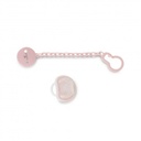 Sucette avec attache étoile rose