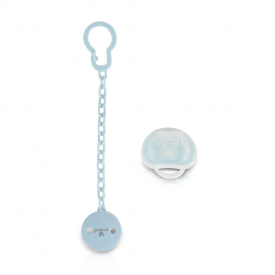 Sucette avec attache étoile bleu