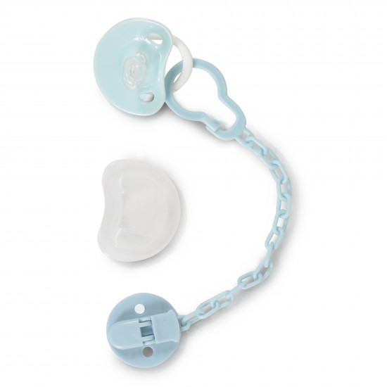 Sucette avec attache étoile bleu