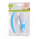 set brosse + peigne bleu
