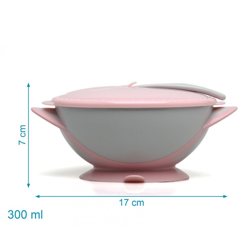 D/BL. SET BOL ET CUILLÈRE 300ML ROSE