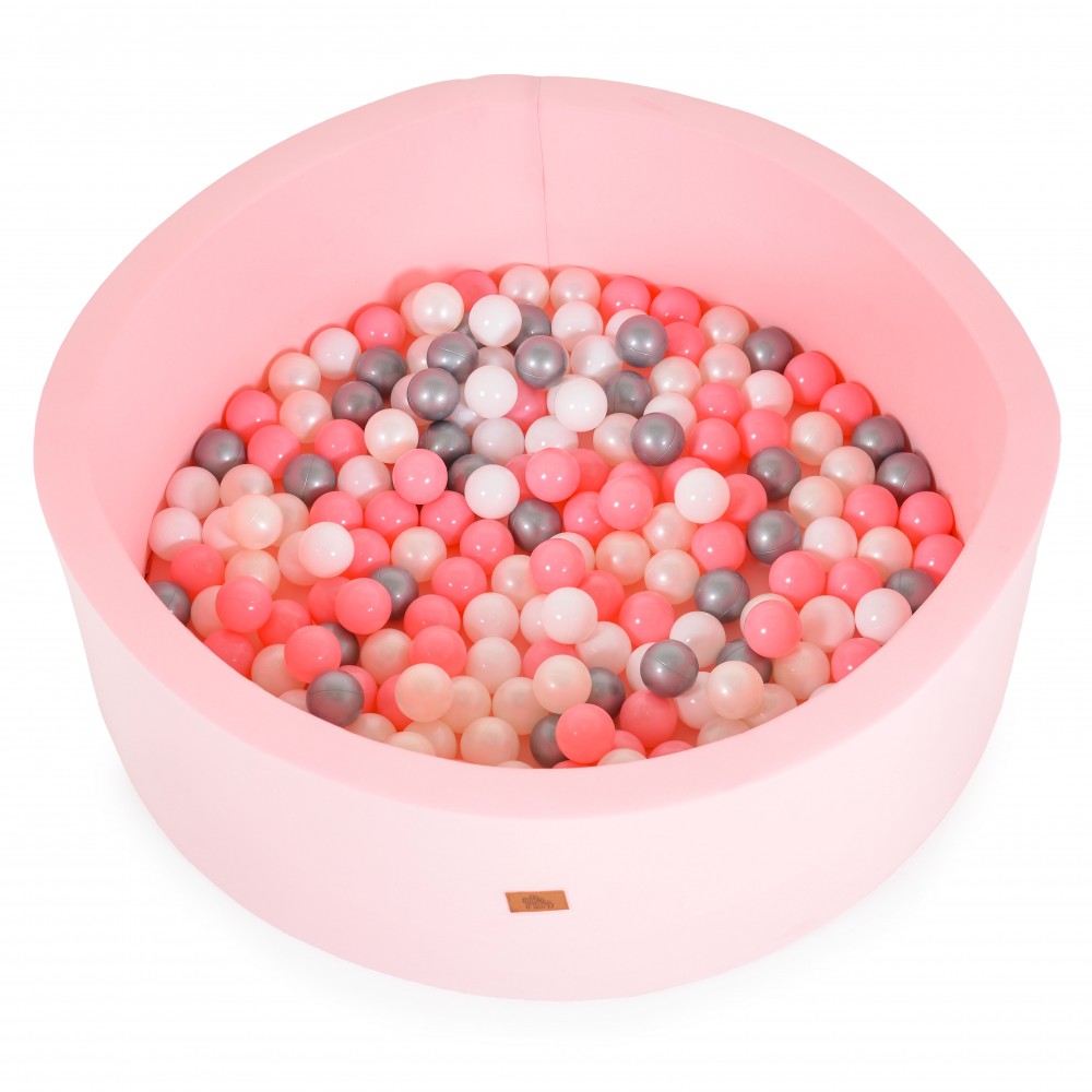 Piscine à balles rose avec 200 balles