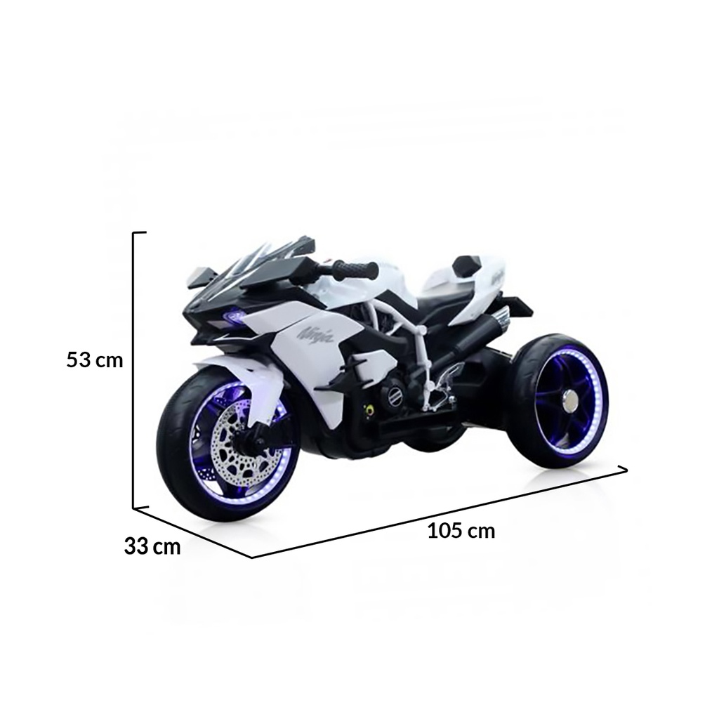 moto ninja 12V blanc