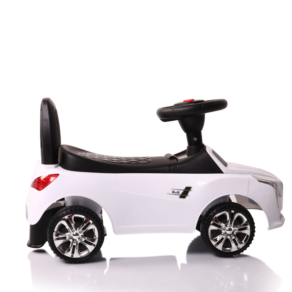 voiture à pousser leopard blanc