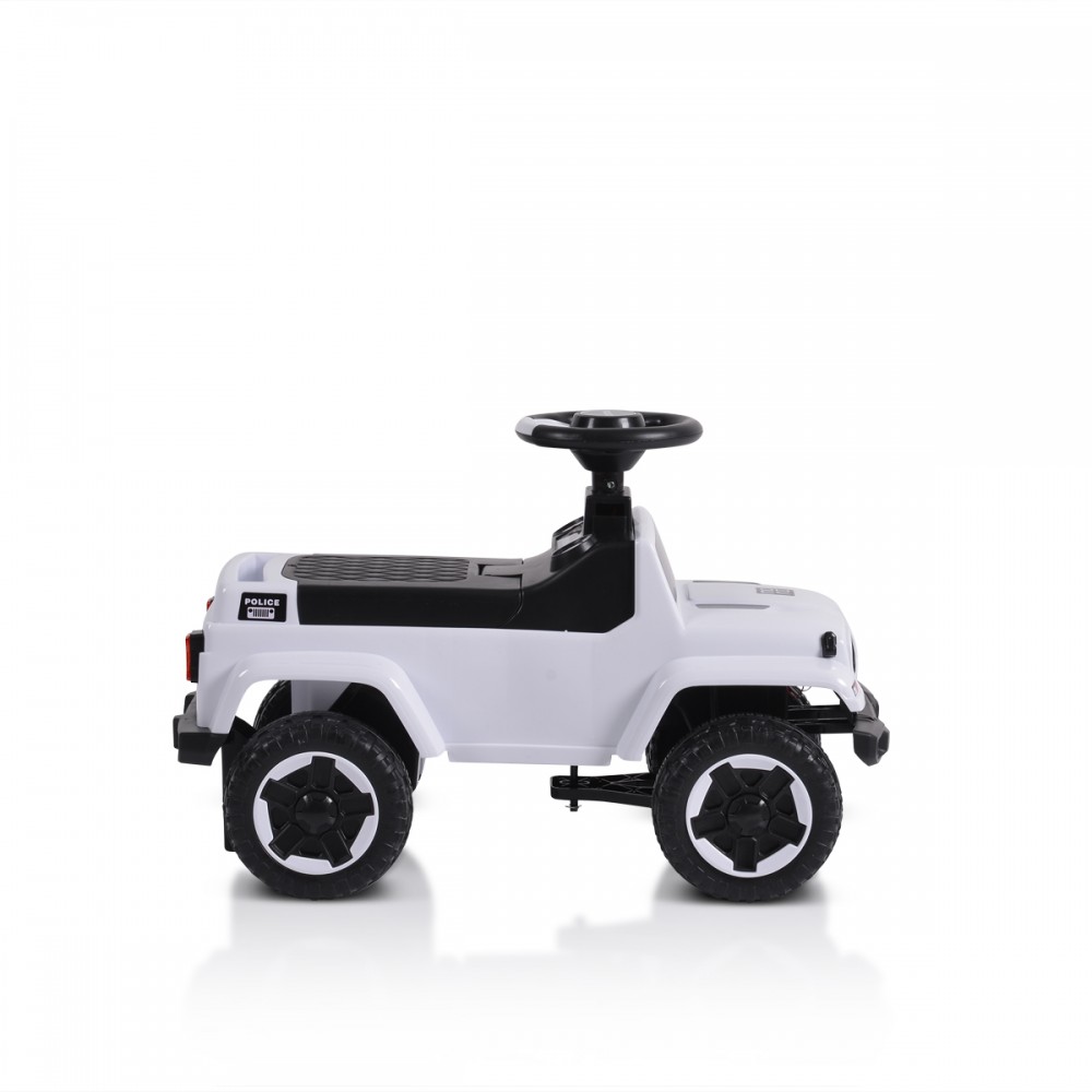 Voiture à pousser Police blanc