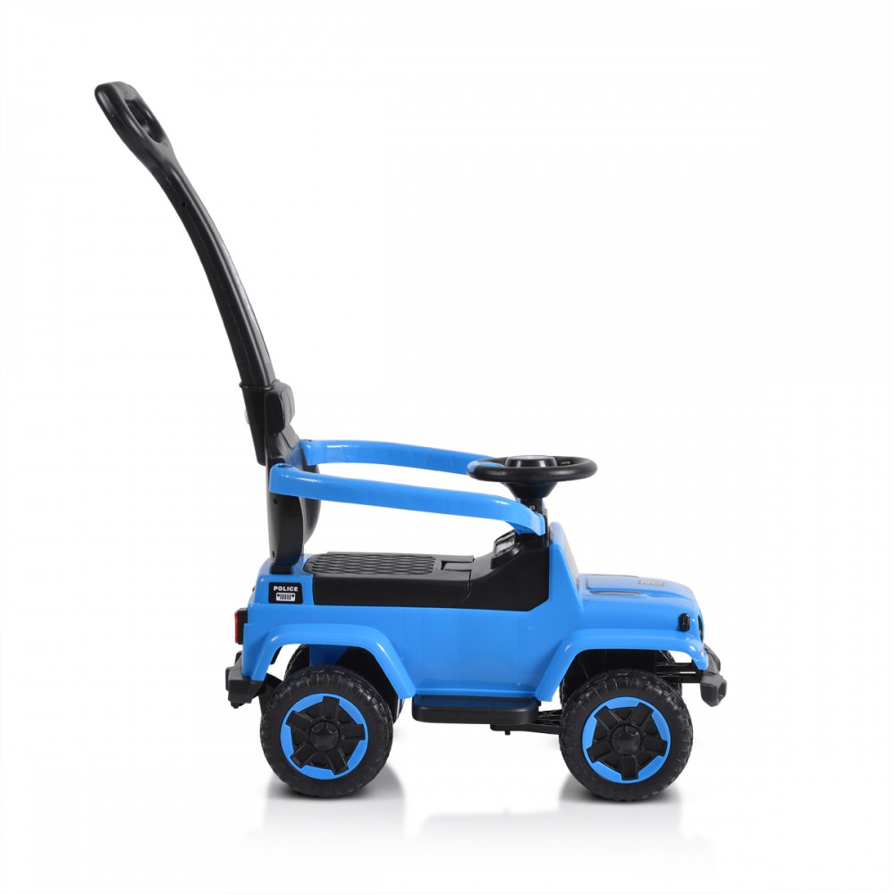 voiture à pousser police bleu