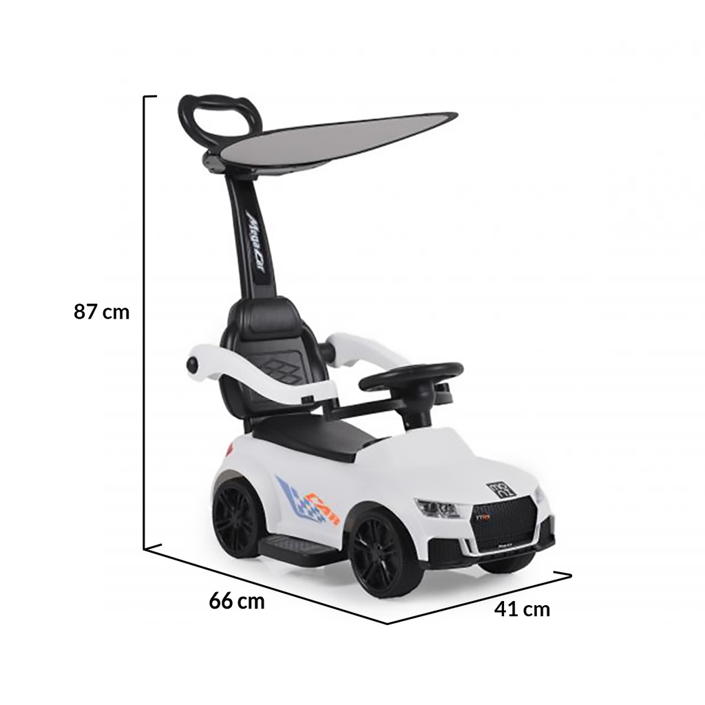 voiture à pousser Victory 2en1 blanc