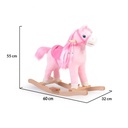 cheval à bascule rose