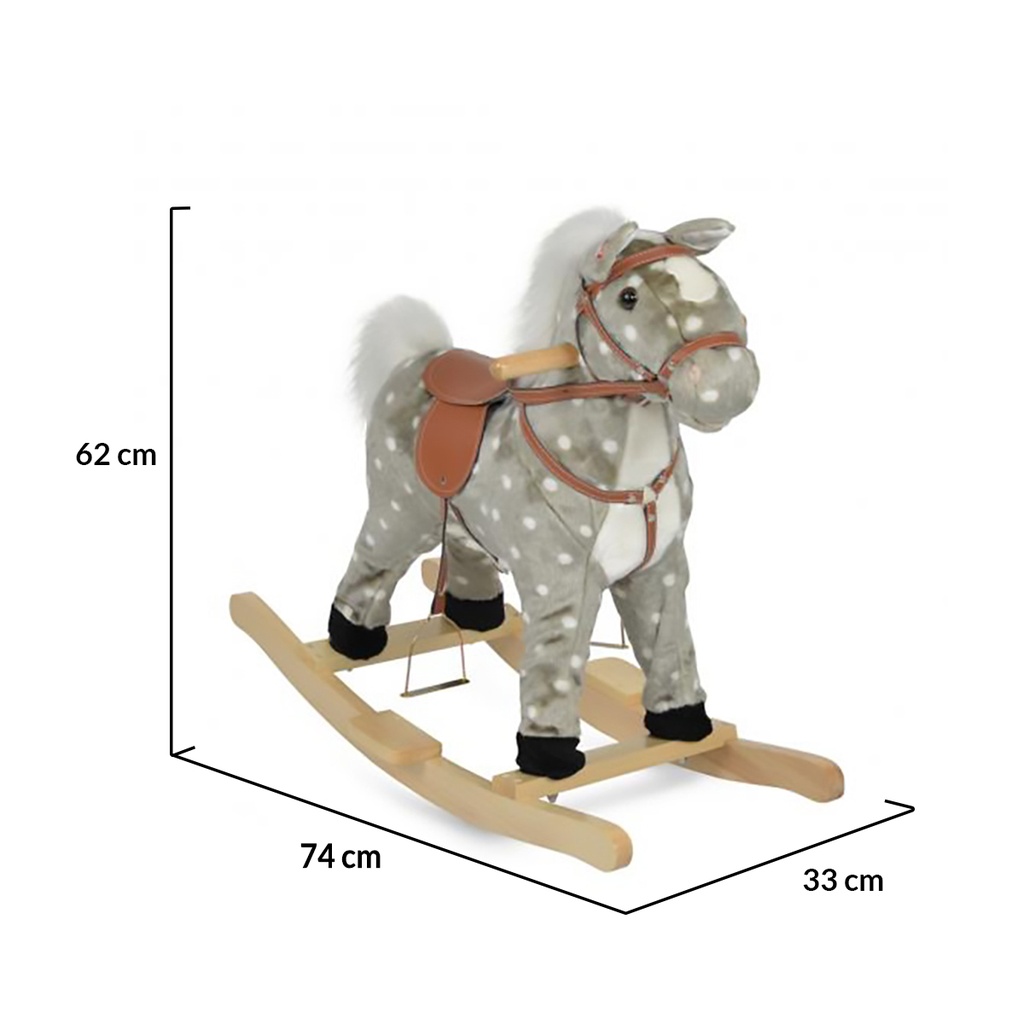 Cheval à bascule gris