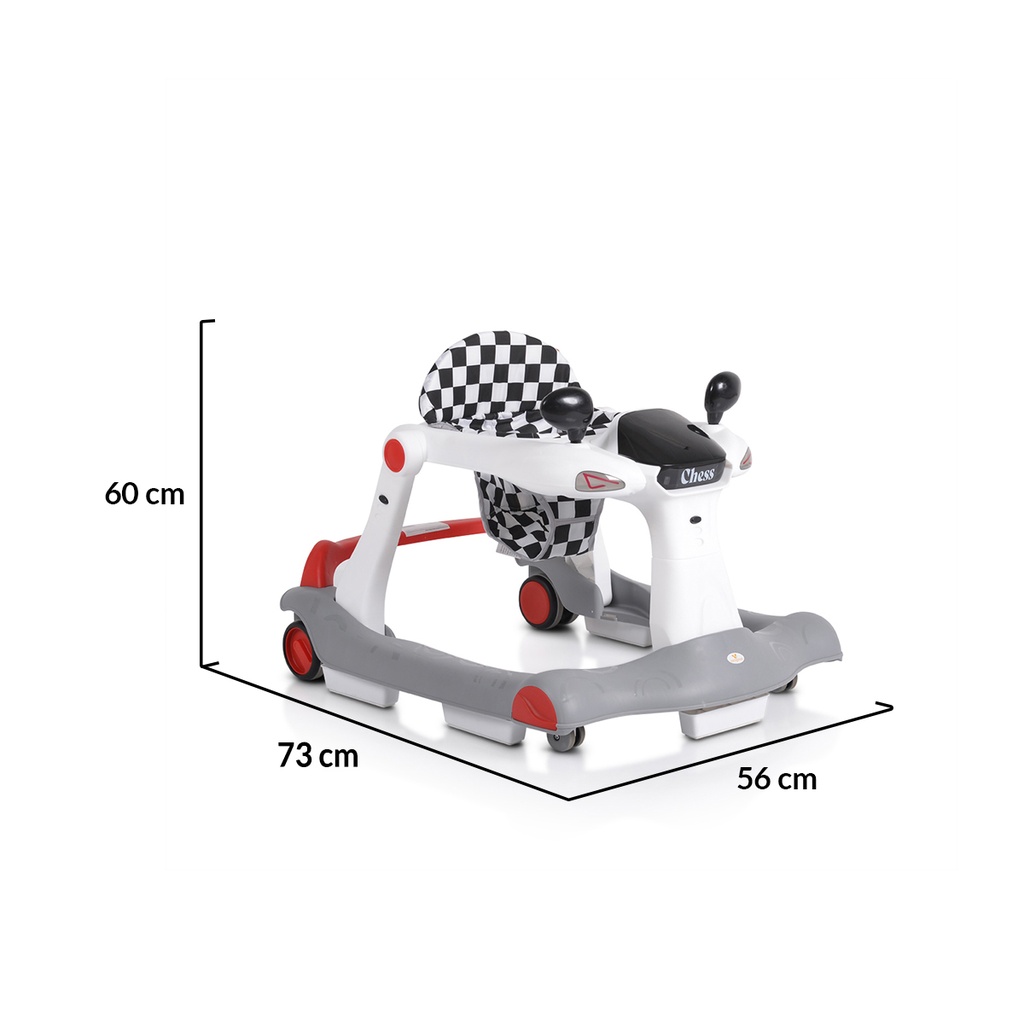 marche bébé chess 2en1 rouge