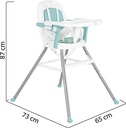 Chaise haute Amaretti vert