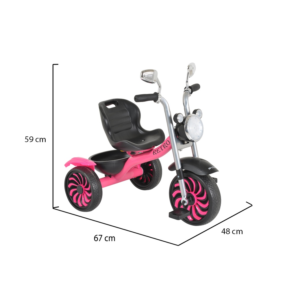 Tricycle rétro rose