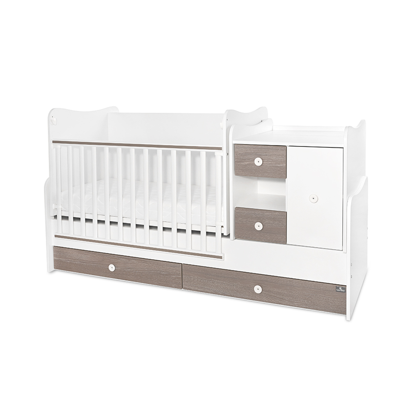 Lit mini max 190/72 blanc/caffe