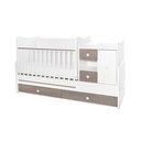 Lit mini max 190/72 blanc/caffe