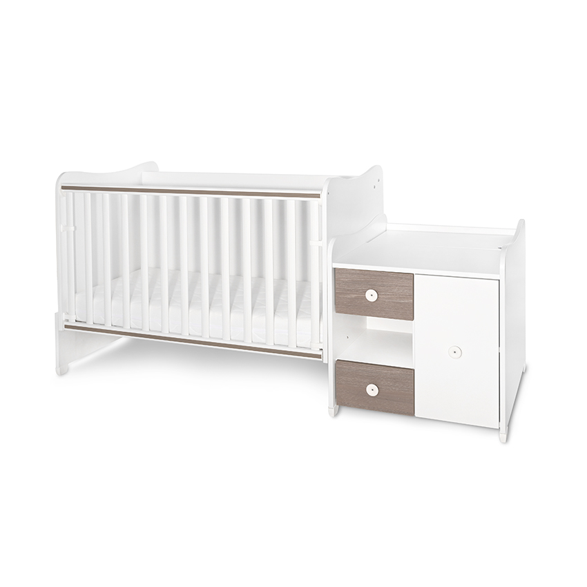 Lit mini max 190/72 blanc/caffe