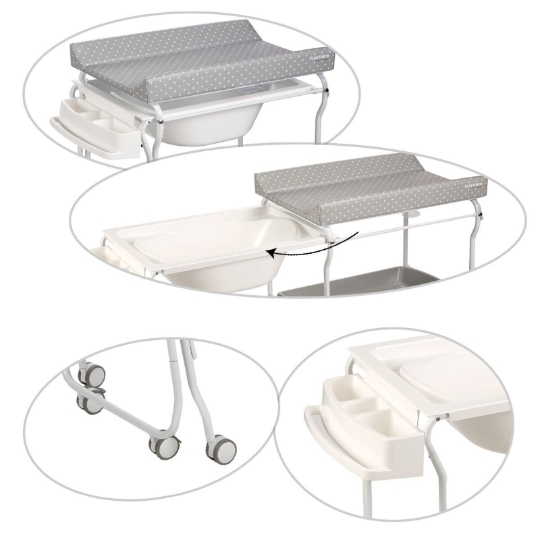 baignoire extensible etoiles blanc
