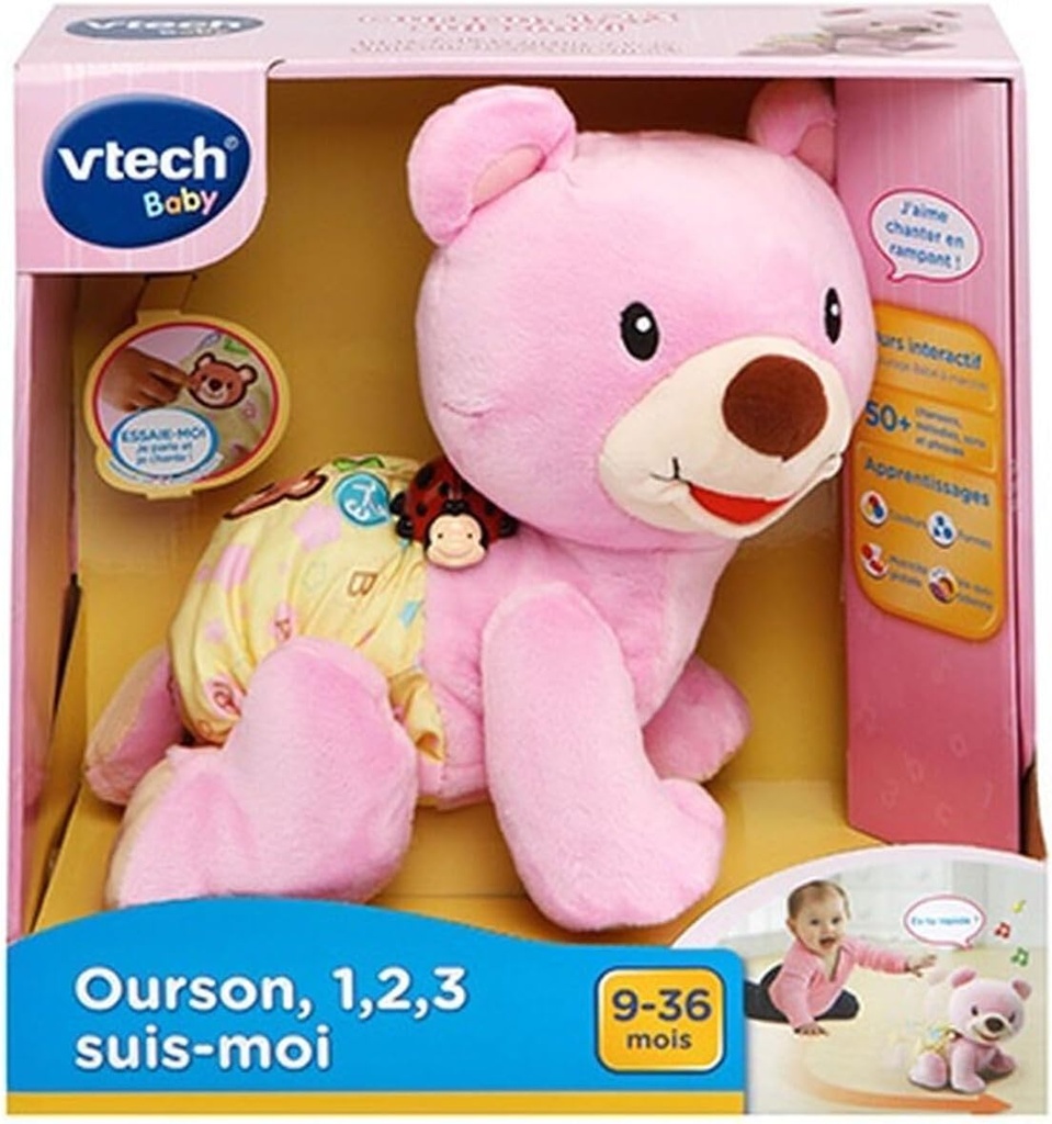 OURSON ROSE 123 SUIS MOI