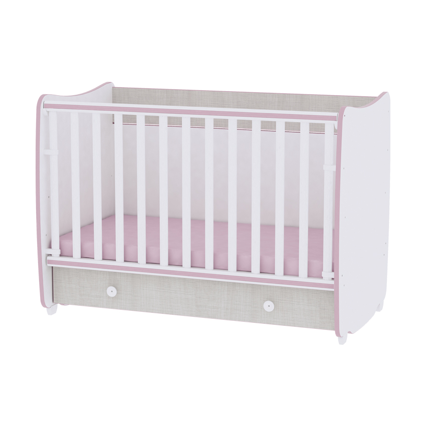 Lit dream 60/120 blanc/rose