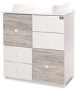 commode à langer blanc/artwood
