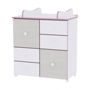 commode à langer rose