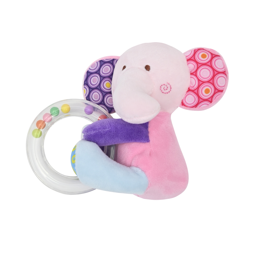 Hochet elephant rose