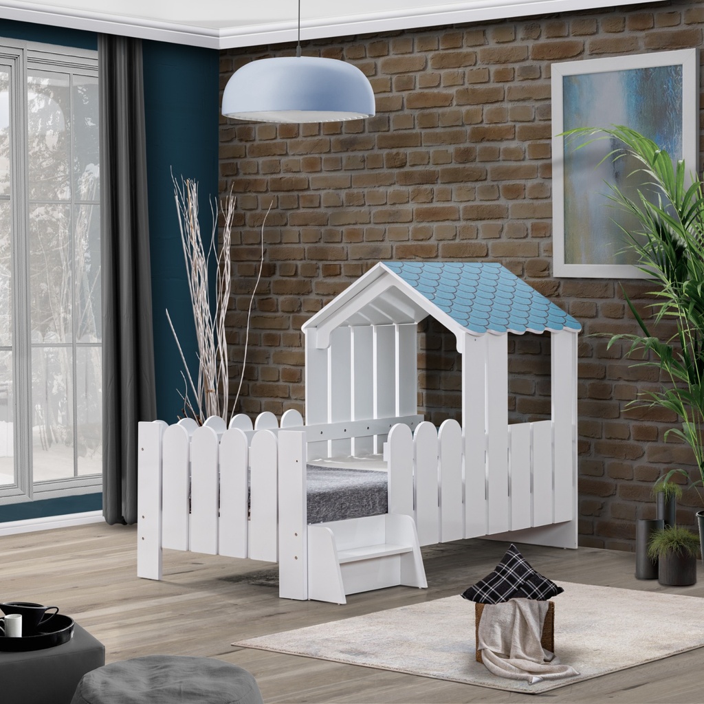 lit cabane montessori bleu